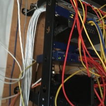 Network rack, cables, switches